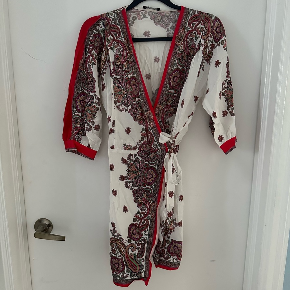 NWOT - Never Worn Zara Mini “Fake” Wrap dress